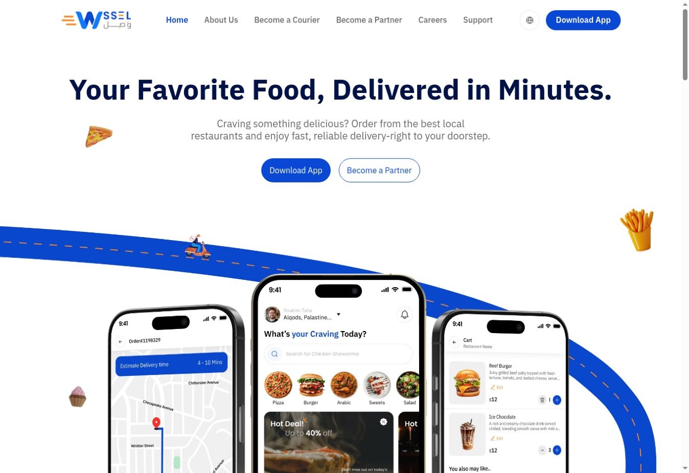 WSSEL live website homepage with customer app showcase